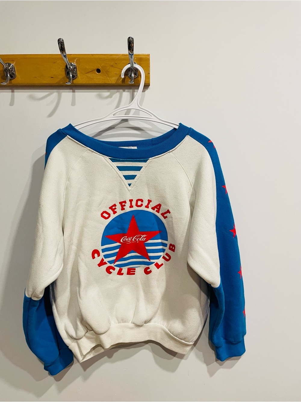 Coca-Cola Blue and White Cycle Club Sweatshirt